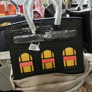 Black and Yellow Designer Handbag